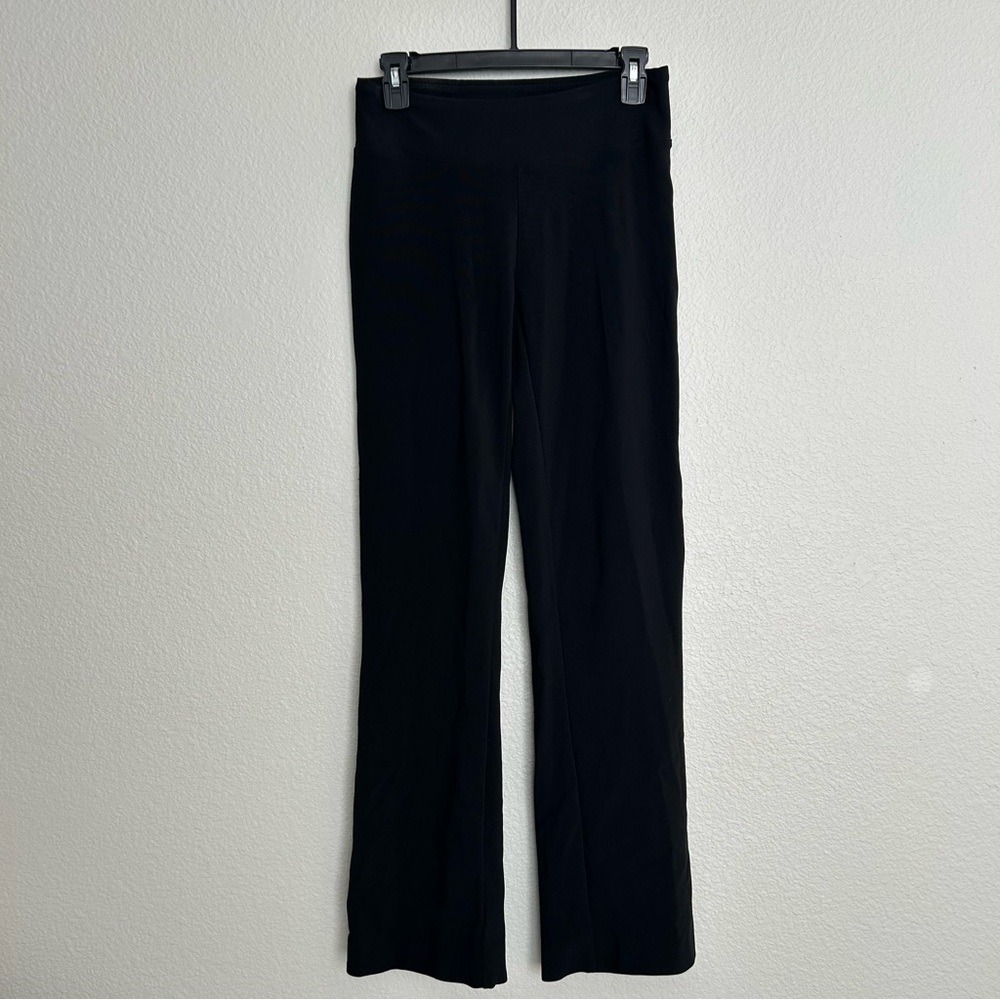 Boston Proper Black Pull On Stretchy Wide Waistband Flare Pants Womens Size XS